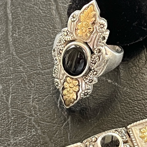 18Kt Gold/Sterling Silver matching set - Picture 2 of 6